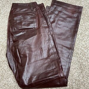 GAP Women's Brown Leather Boot Cut Pants